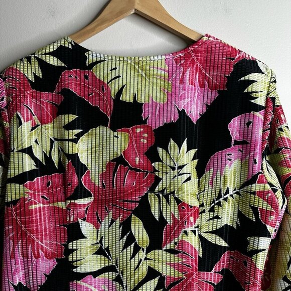 JOSEPH RIBKOFF Jacket Womens Size L Colorful Floral Full Zip Tropical Resortwear - Picture 12 of 14
